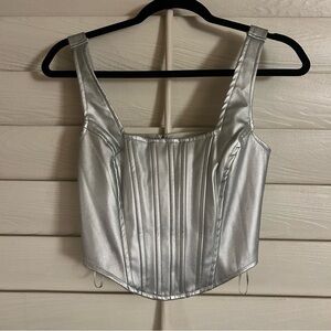 Silver Corset Top